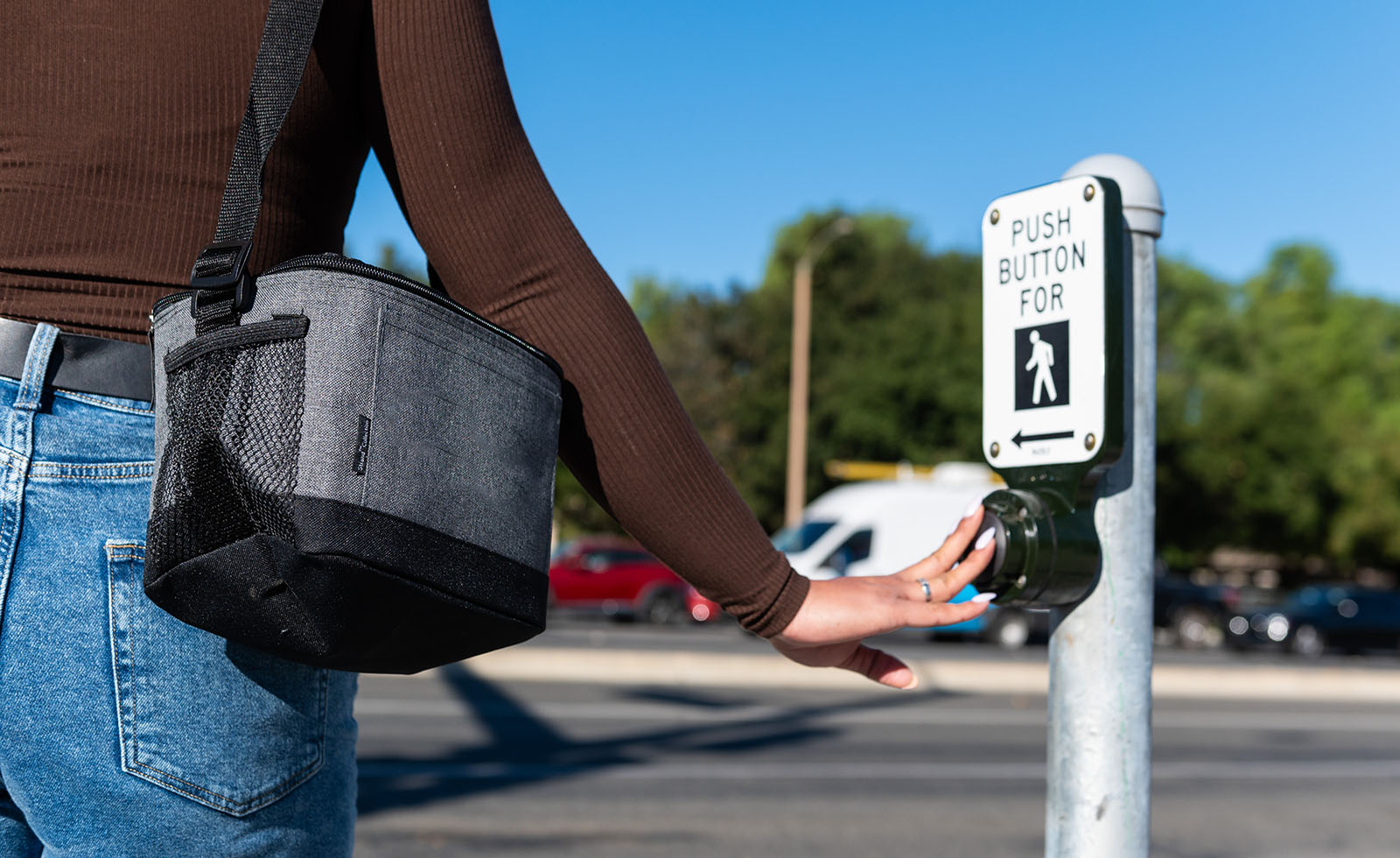 Vision Zero road improvements at the corner of Valencia Blvd. and The Old Road.